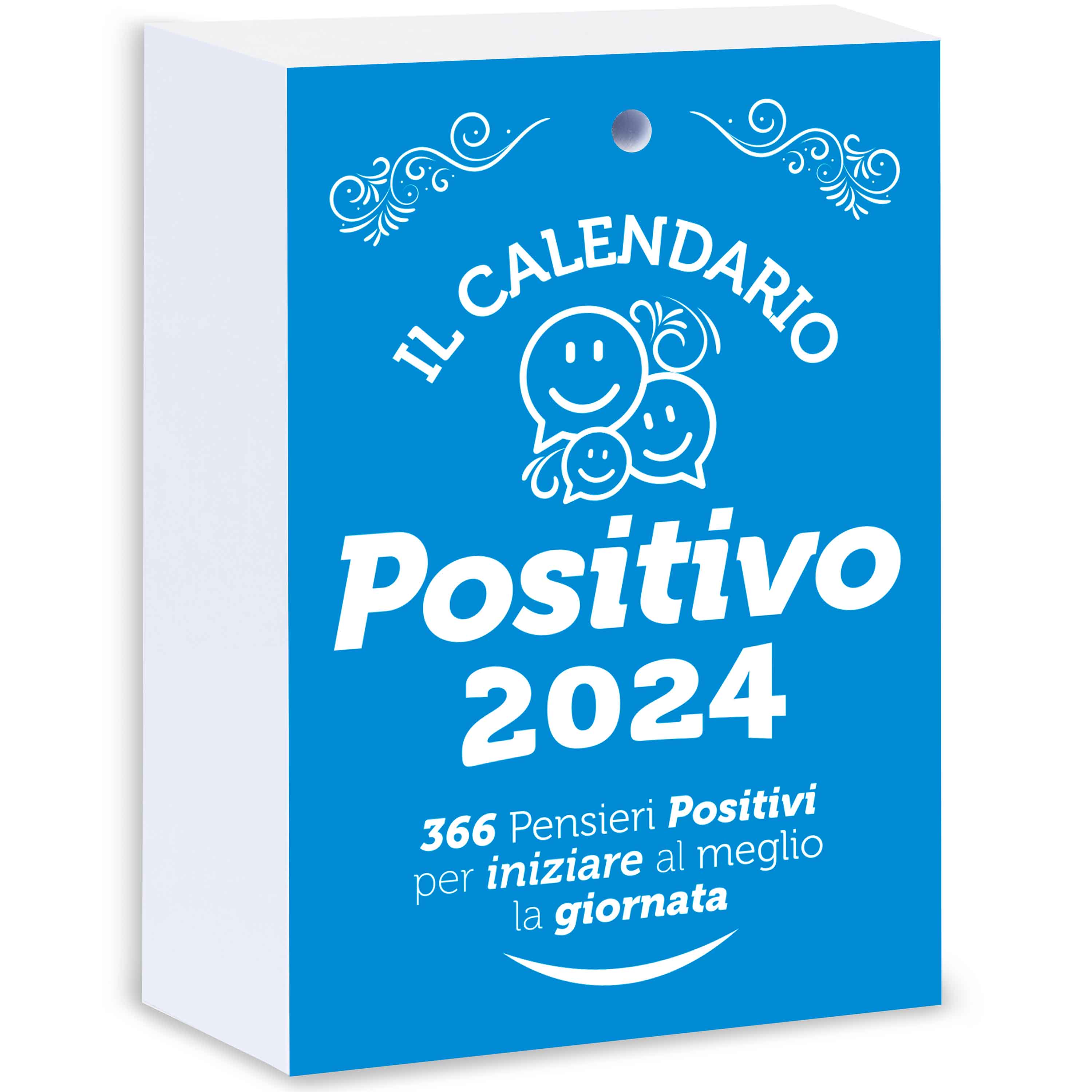 Calendario Positivo 2024 Motivazionale, da Tavolo con Supporto Sorrisi X, Affronta le Giornate col Sorriso ed un Pensiero filosofico, Idea Regalo  geniale, Dimensioni 12x19x11