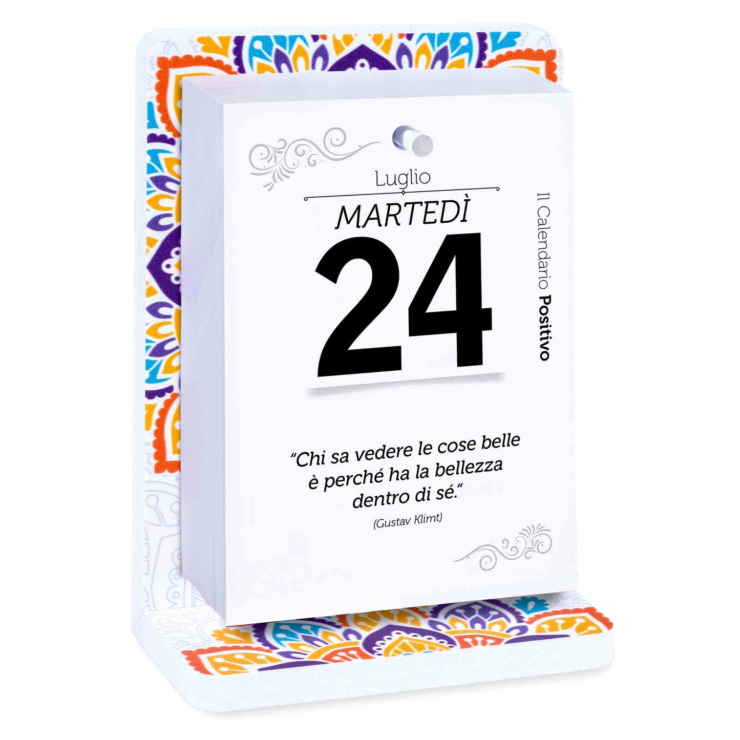 ADDIES Set Di 6 Sottobicchieri In Vetro Con Motivo Mandala E Retro In Sughero, Diametro 92 Mm, In Scatola Regalo